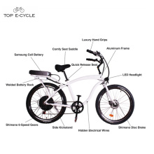 Erwachsene Aluminiumrahmen motorisierte Beach Cruiser Fahrräder / Elektrofahrrad Fahrrad